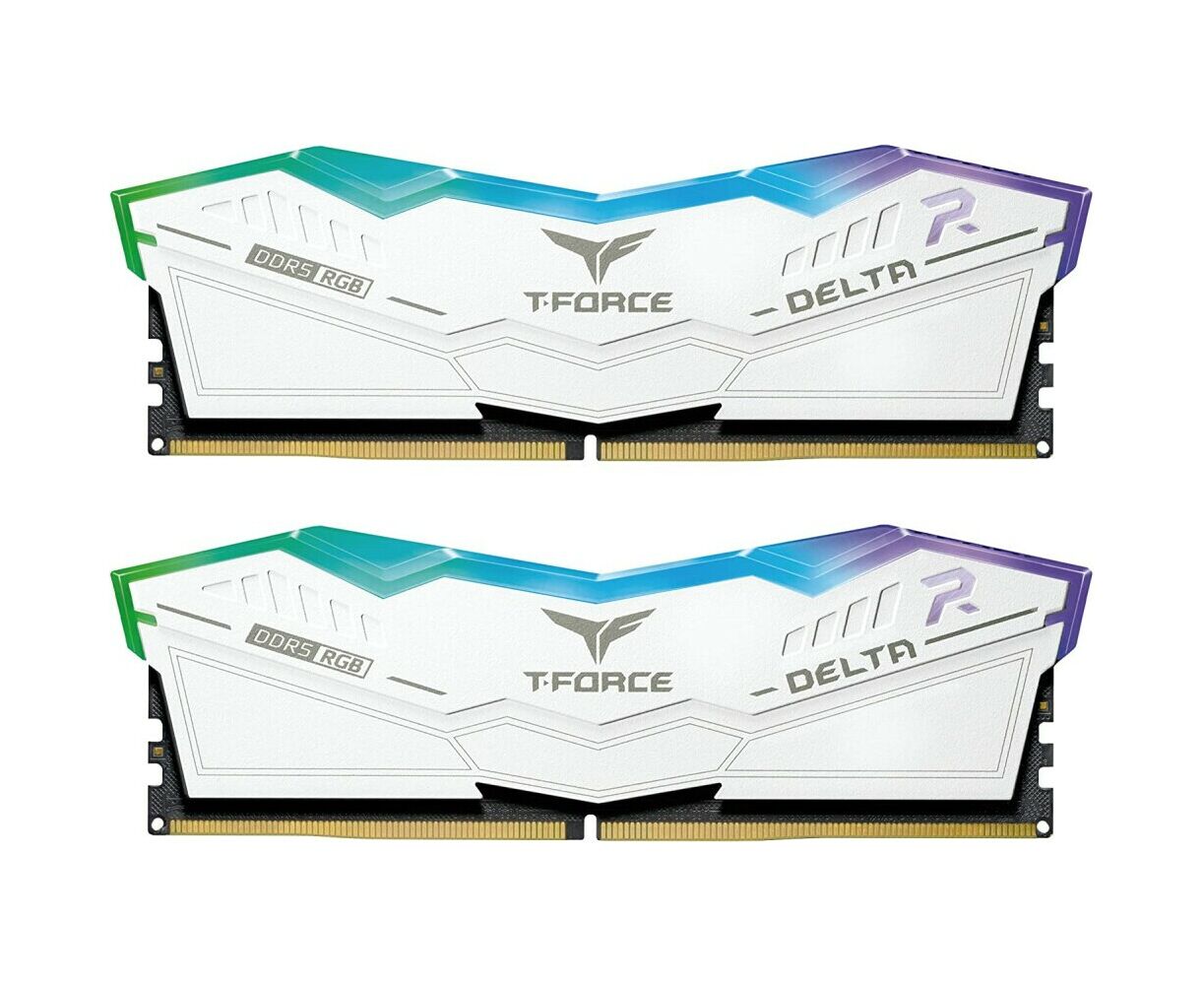 ОЗУ TEAMGROUP T-Force Delta RGB 32 GB (FF4 D532 G7200 HC34 ADC01) (2x16 GB) DDR5 7200 M Hz CL34 (34-42-42-84) 1.4 V / White