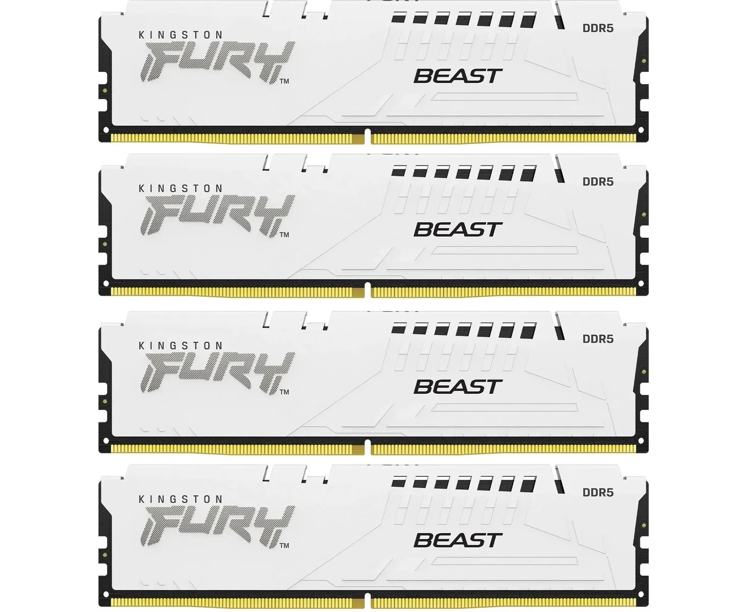 ОЗУ Kingston Fury Beast KF552 C40 BWK4-64 DDR5 - 4x 16 ГБ 5200 МГц, DIMM, White, Ret