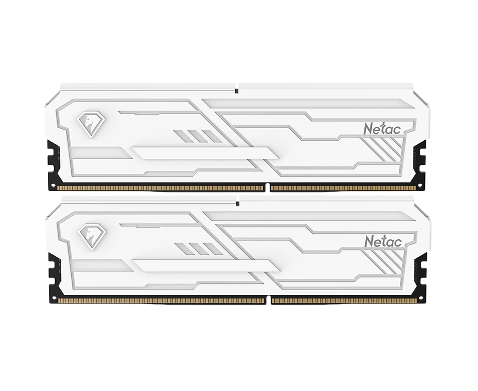 ОЗУ Netac Shadow III, NTSHD4 P32 DP-32 W DDR 4 DIMM 32 Gb (16 Gbx2) PC25600, 3200 Mhz, CL16 White, с рад