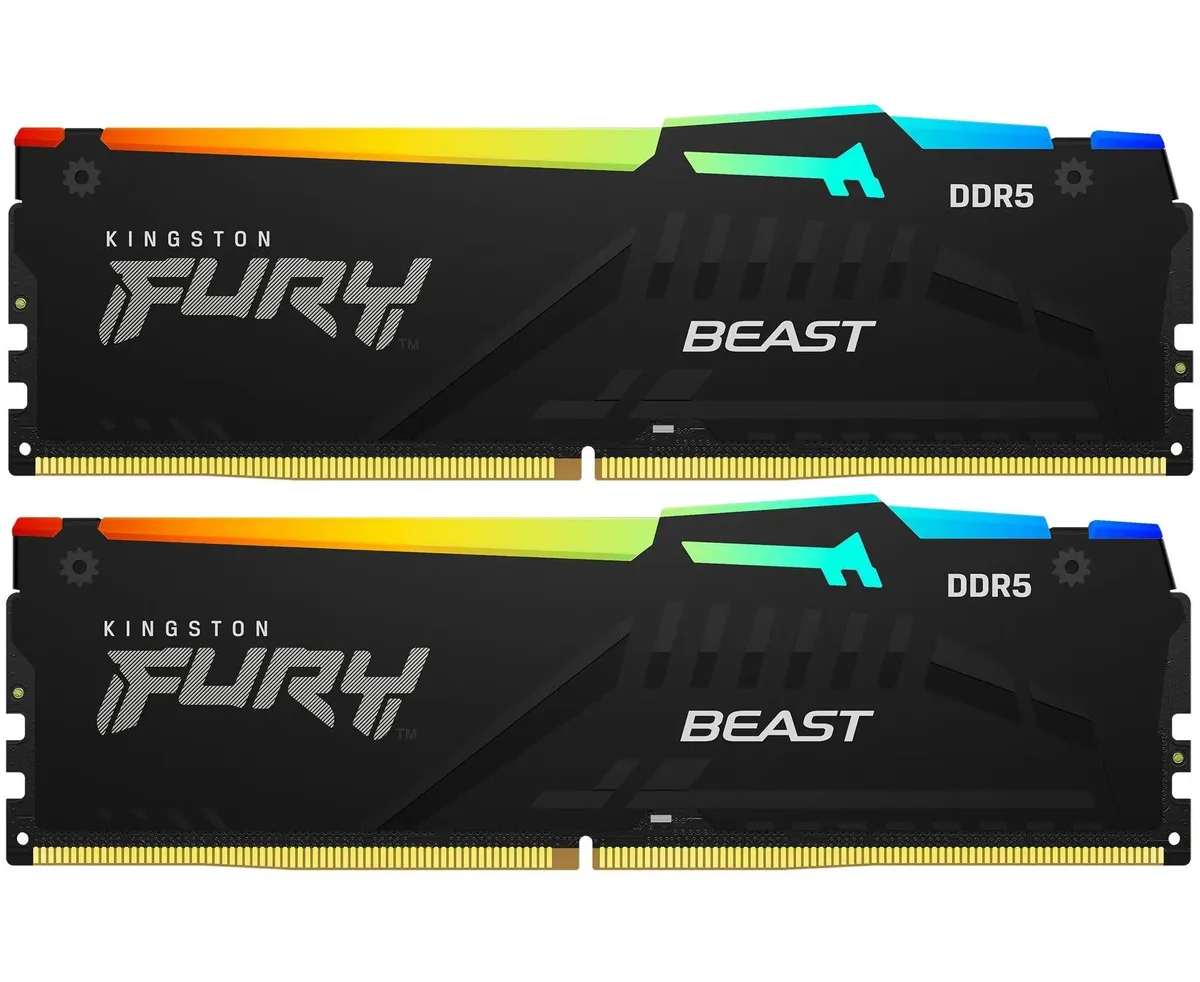 ОЗУ Kingston Fury Beast Black Expo KF556 C36 BBE2 AK2-64 DDR5 - 2x 32 ГБ 5600 МГц, DIMM, Ret