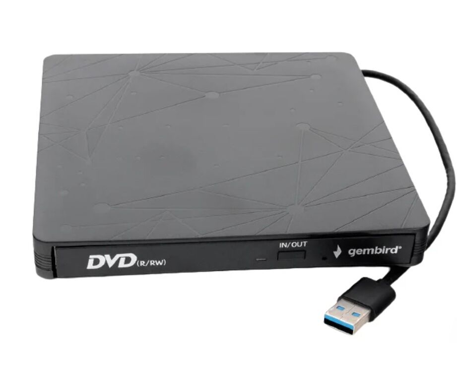 Оптический привод Gembird DVD-USB-03 USB 3.0 пластик, черный