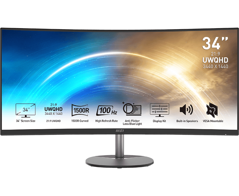 Монитор MSI Pro MP341 CQ (9 S6-3 PB2 CT-027) Black