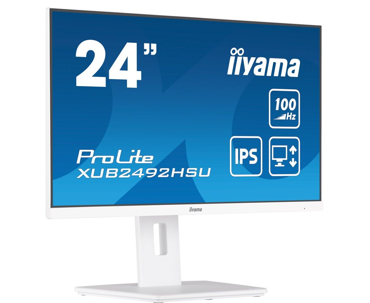 Монитор Iiyama XUB2492 HSU-W6 белый LCD 23.8'' IPS 1920x1080 100 Hz 0.4ms HDMI Display Port USB M/M Pivot