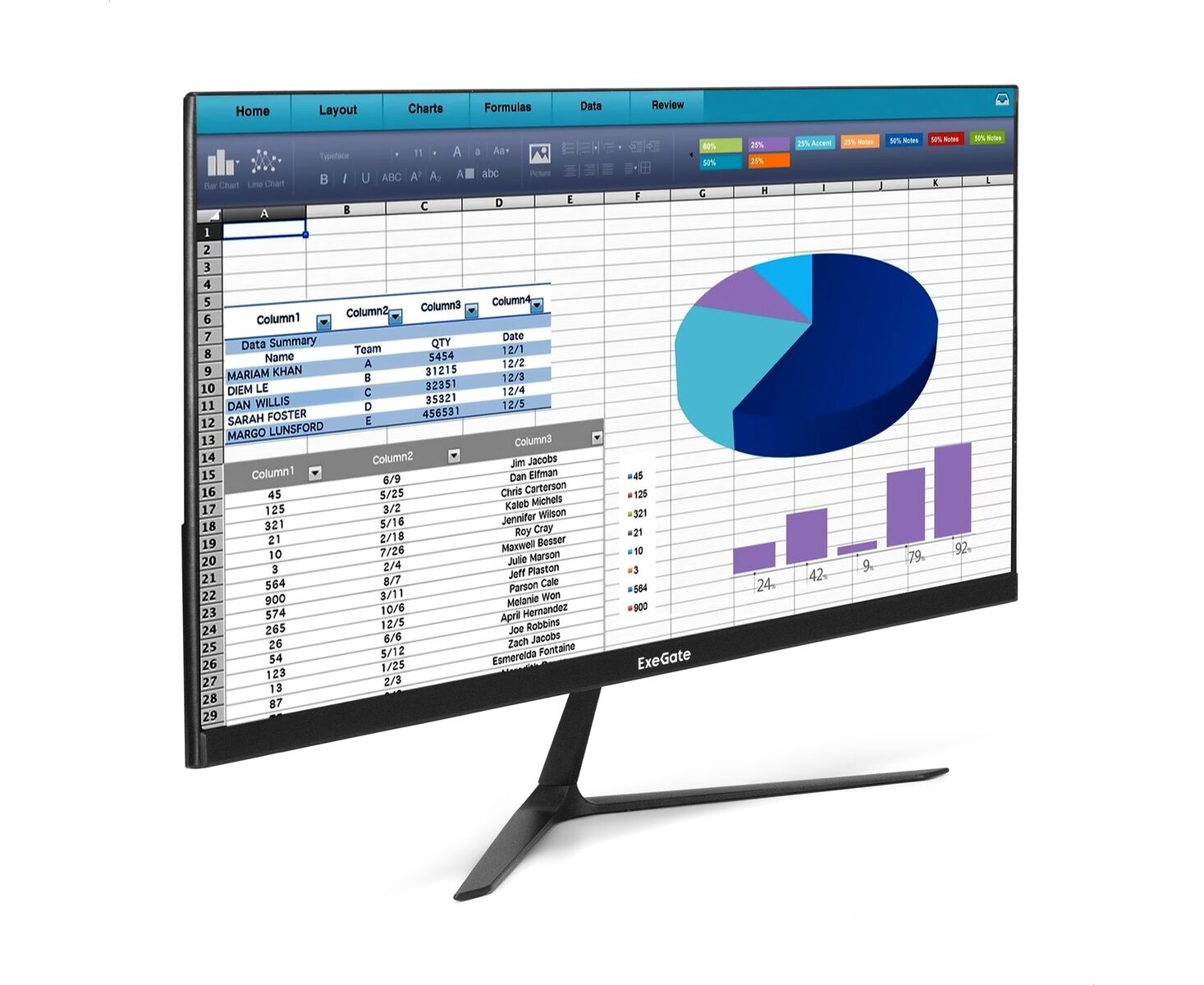 Монитор Exe Gate EH1500 Smart View черный (EX297309 RUS)