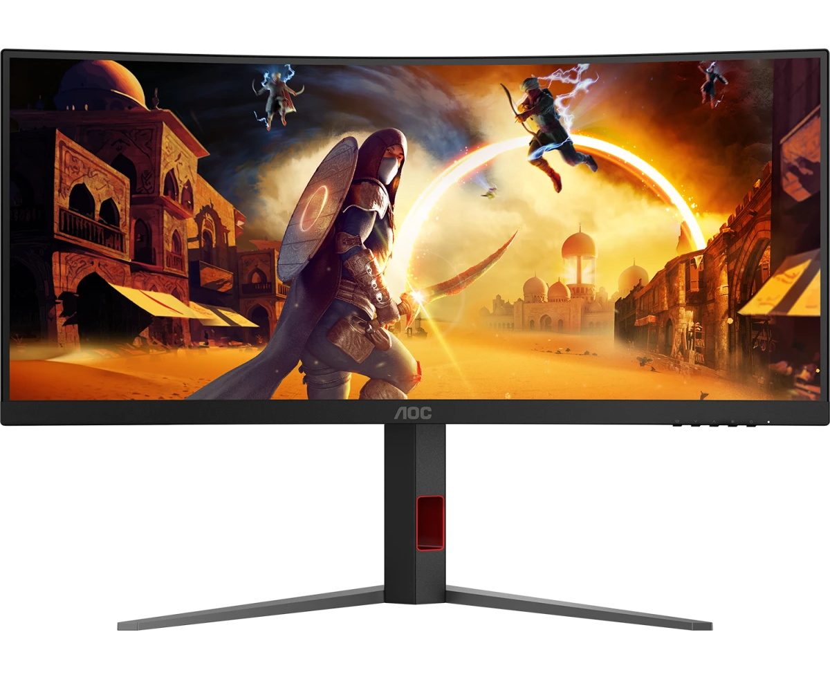 Монитор AOC Gaming CU34 G4 3440x1440, VA, 180 Гц, 2х HDMI, изогнутый, черный