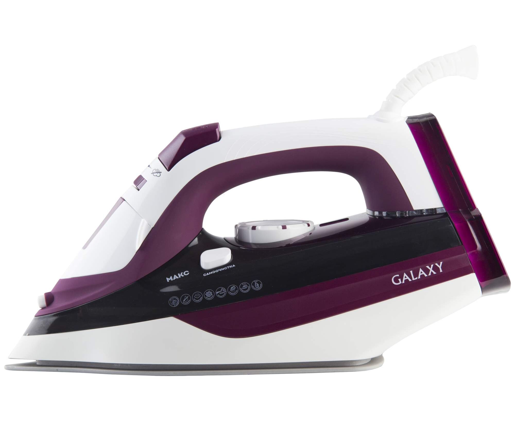 Утюг Galaxy Line GL 6108 фиолетовый, 2400 Вт, керамика