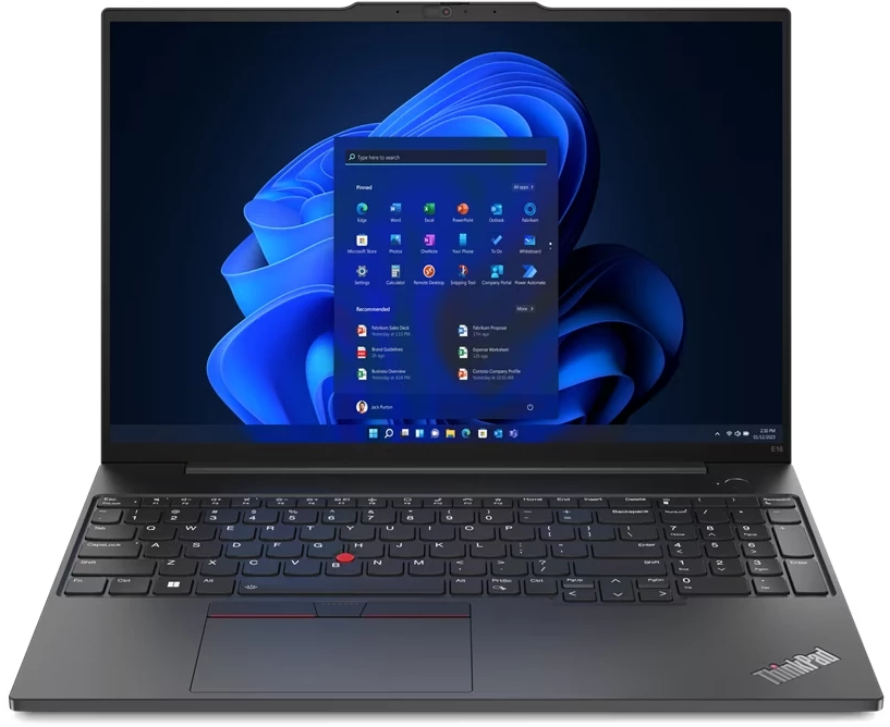 Ноутбук Lenovo Think Pad E16 G2 (21 M5 S09 E00) Ryzen 7 7735 HS 16 Gb SSD512 Gb AMD Radeon 16" IPS WUXGA (1920x1200) без ОС black Wi Fi BT Cam