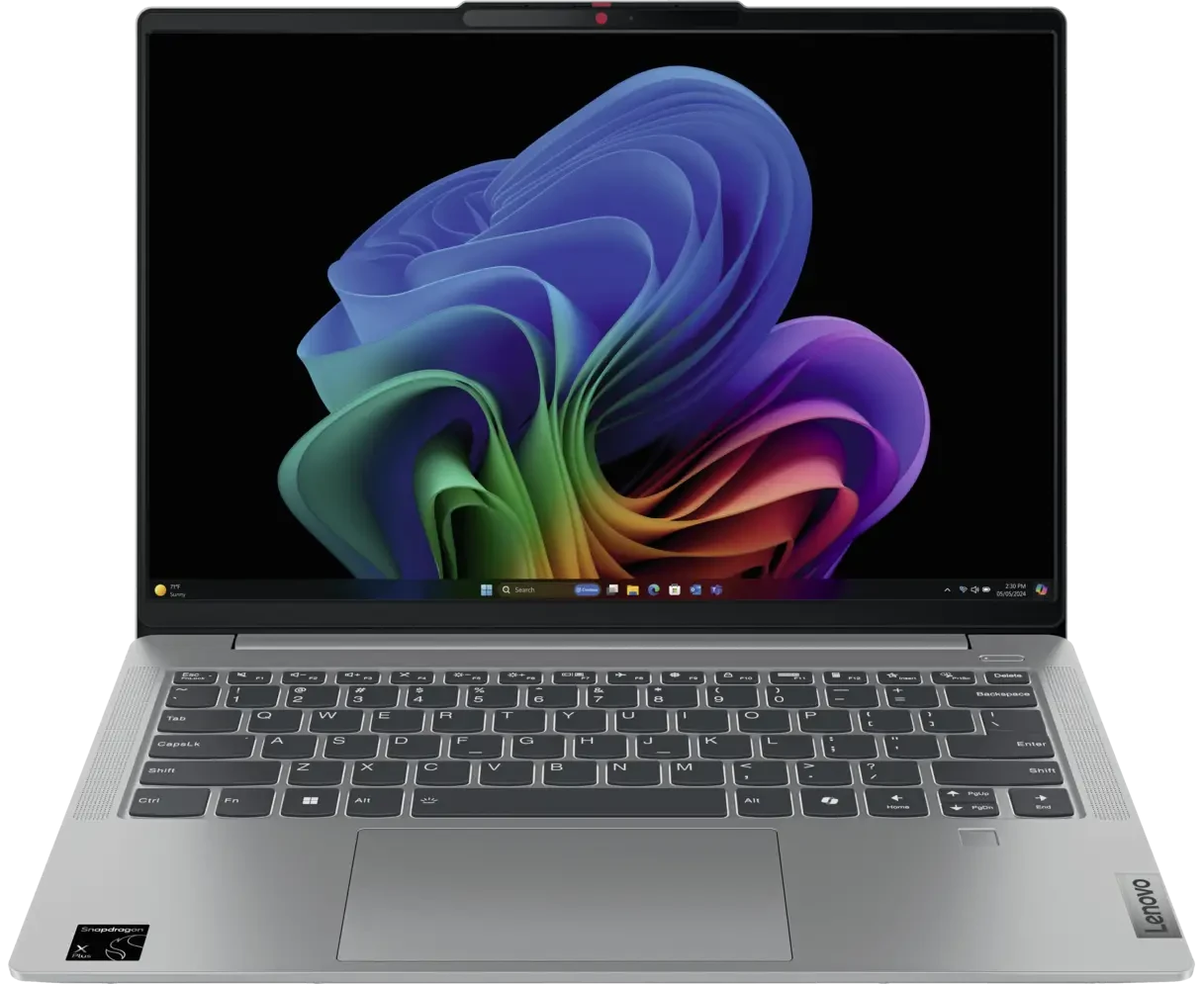 Ноутбук Lenovo Idea Pad Slim 5 14 Q8 X9 (83 HL004 ERK) 14"(1920x1200 IPS)/Qualcomm Snapdragon X1 P-42-100(3.4 Ghz)/16384 Mb/512 PCISSD Gb/no DVD/Int:Adreno X1-8
