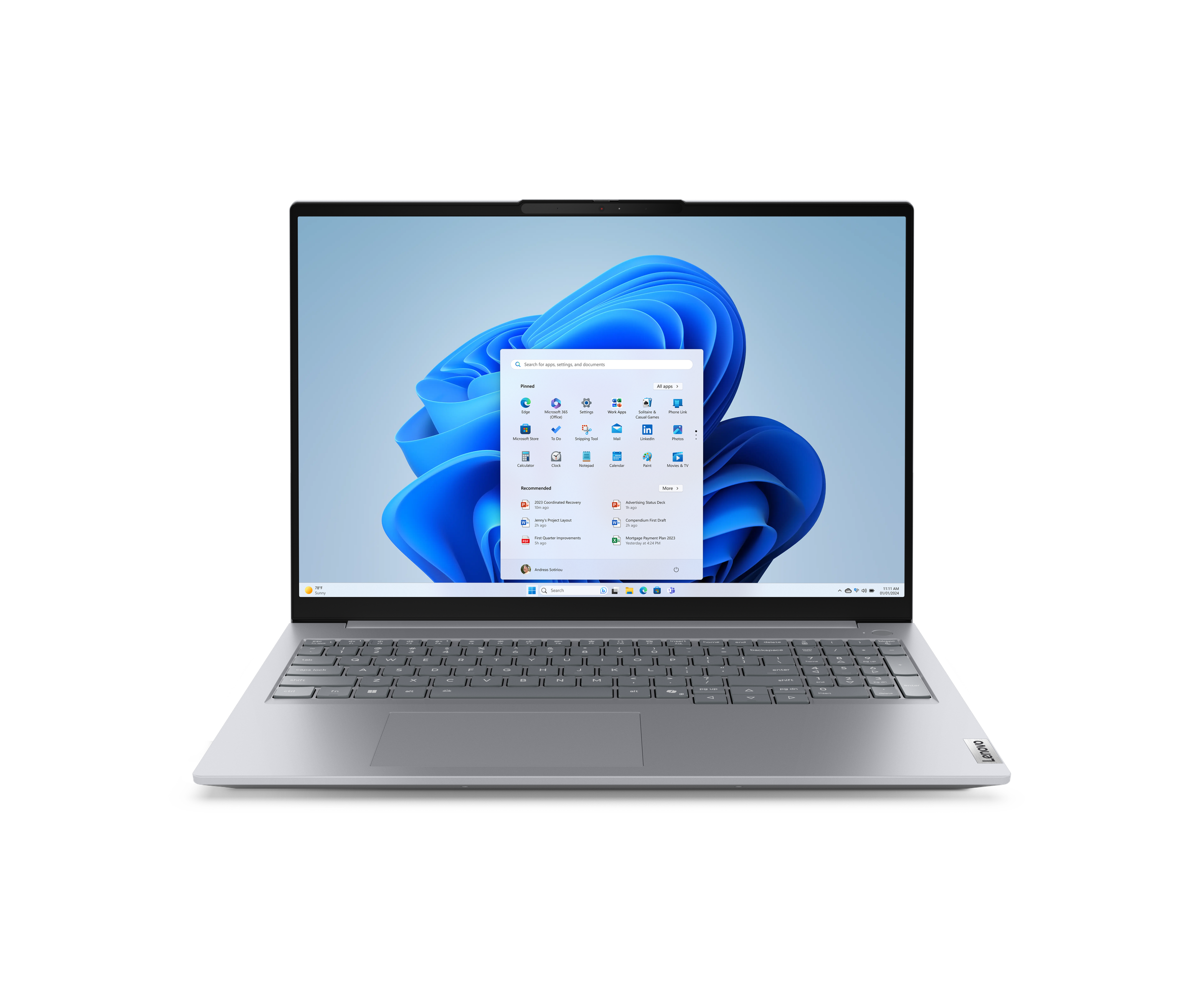 Ноутбук Lenovo Thinkbook 16 G8 IAL (21 SK0027 GQ) Core Ultra 5 225 U 16 Gb SSD512 Gb Intel Graphics 16" IPS WUXGA (1920x1200) без ОС grey Wi Fi BT Cam Bag
