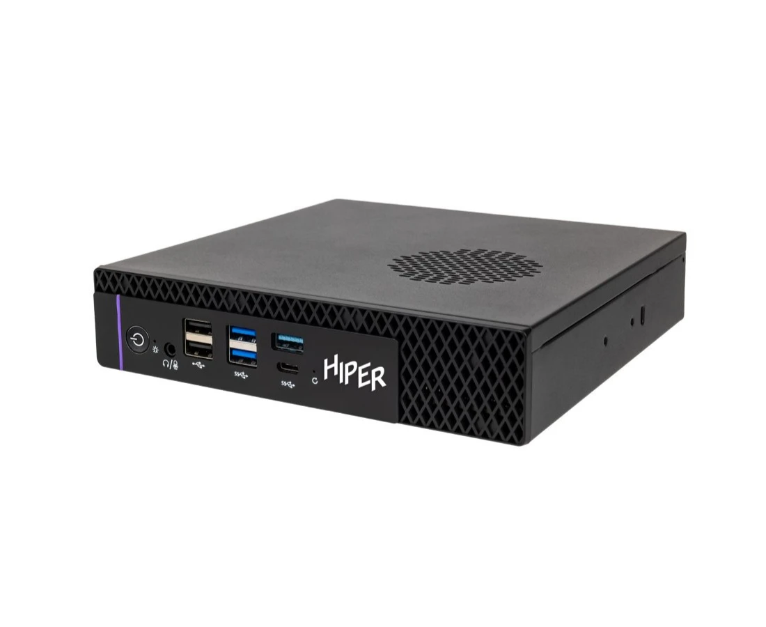 Неттоп Hiper Factum FT20 (FT20-i5144 R16 N5 R6 BWP) Intel Core i5 14400(2.5 Ghz)/16384 Mb/512 PCISSD Gb/no DVD/BT/Wi Fi/war 1y/1.3kg/черный/Win11 Pro + БП 120 Вт/