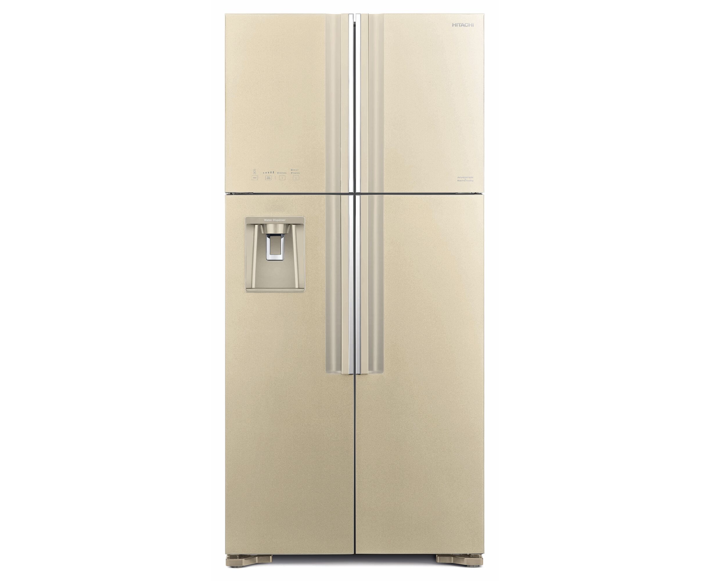 Холодильник Hitachi R-W660 PUC7 GBE бежевый стекло