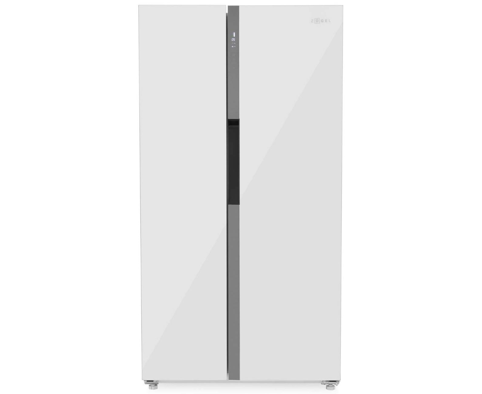 Холодильник ZUGEL ZRSS630 W белое стекло