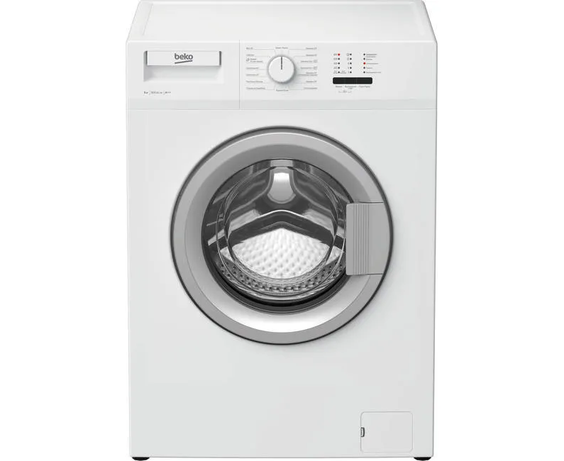 Стиральная машина Beko WRS54 P1 BSW белая, фронтальная, 85x60x37см, макс.:5кг, 15 программ, классы А/А/D, дисплея - нет