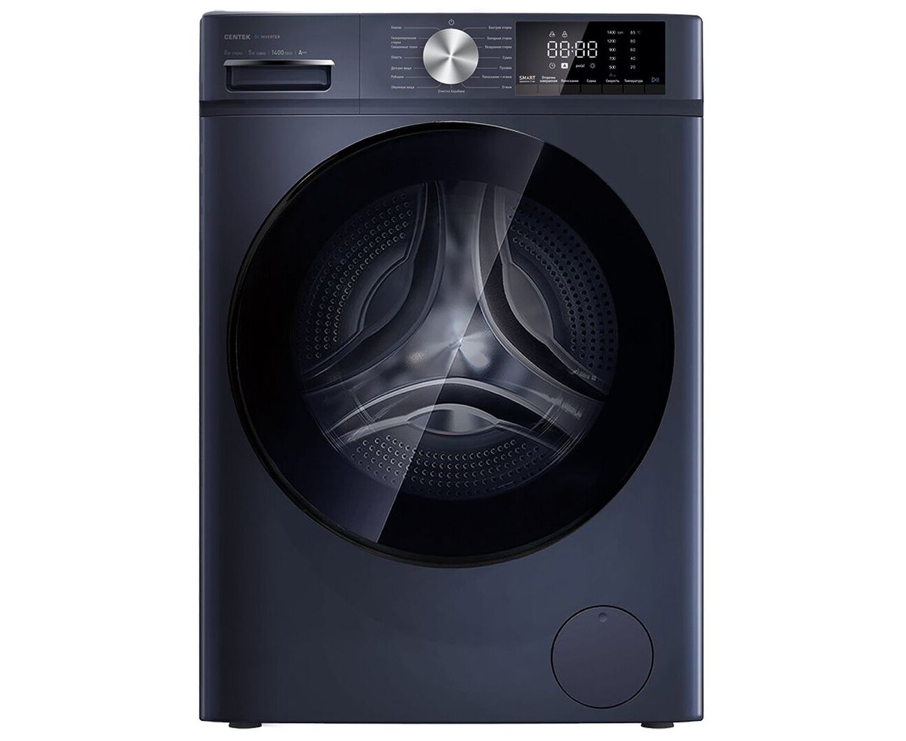Стиральная машина Centek CT-1954 (черный) 600х 520х 847мм, 1400об 8кг/5кг стирка/сушка, Inverter, A+++