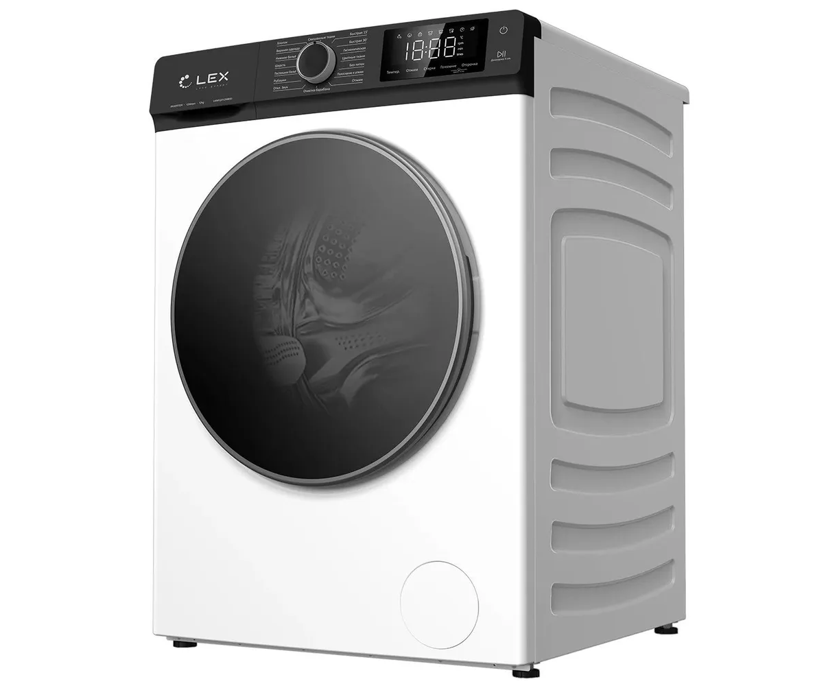 Стиральная машина LEX LWM12012 W Bl ID с фронтальной загрузкой