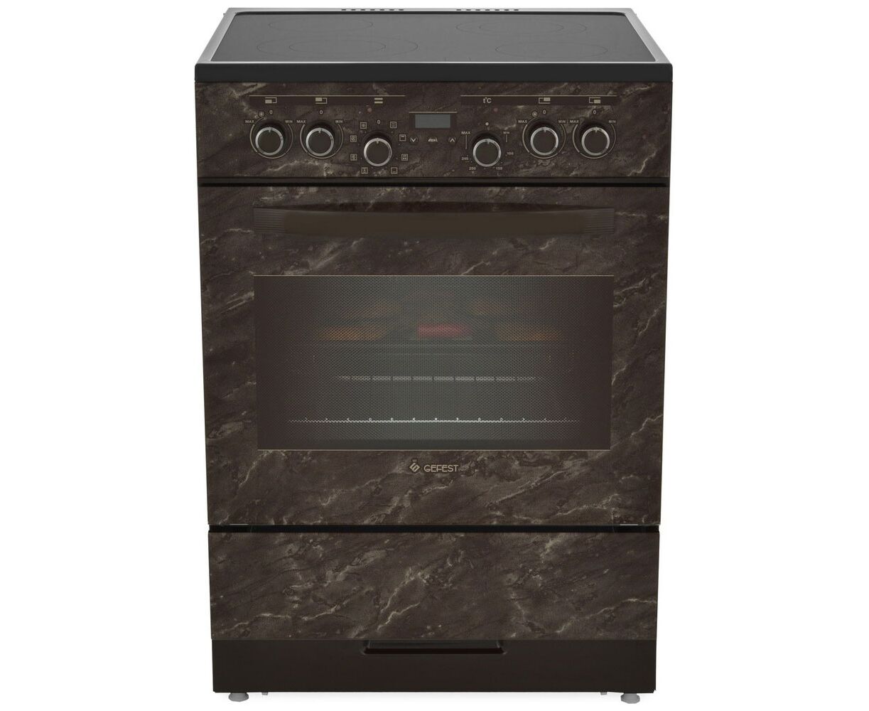 Плита Gefest 6560-03 0054 коричневый/мрамор