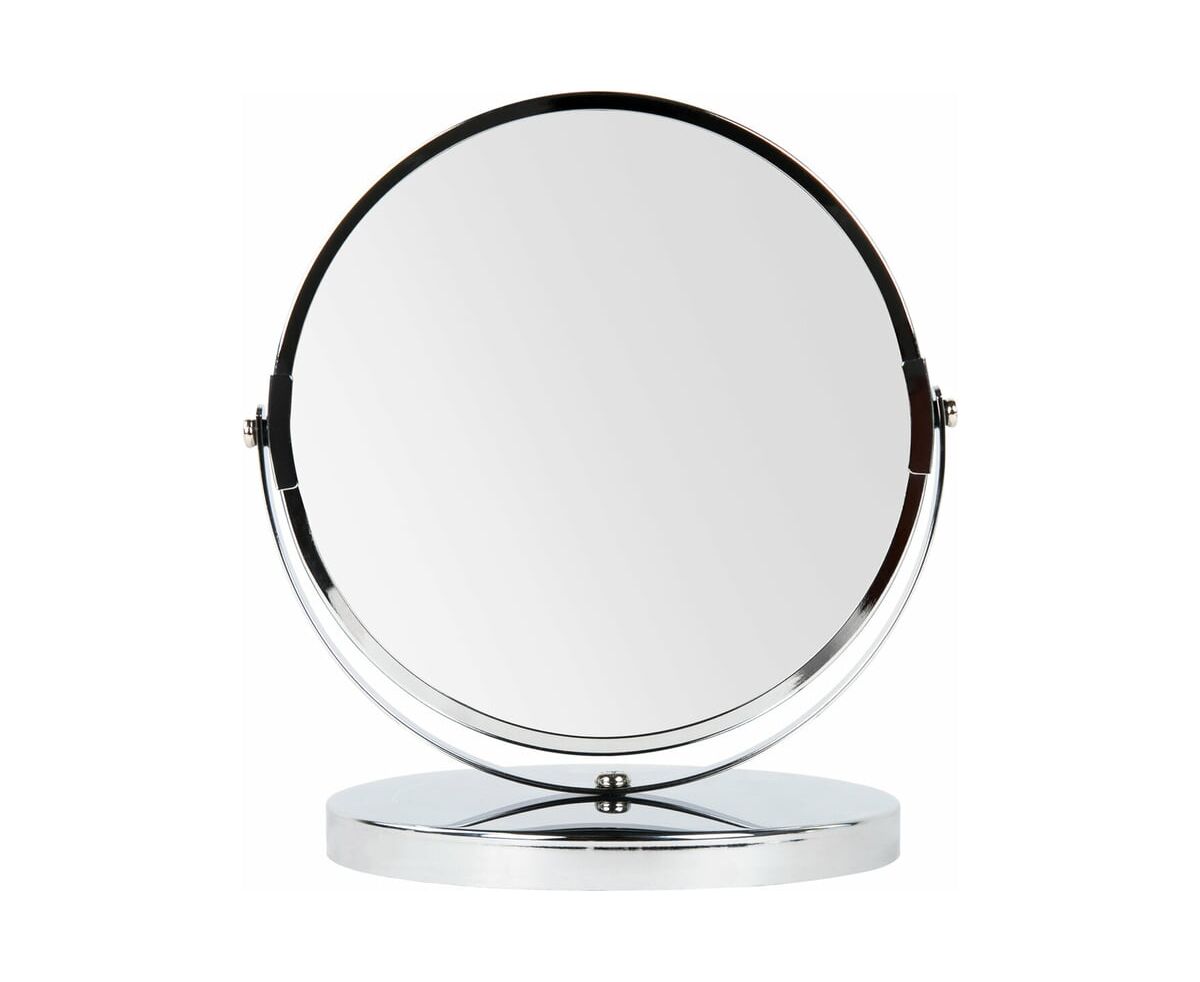 Зеркало настольное BRABIX 607422 круглое d17см двустороннее с увеличением металлическая