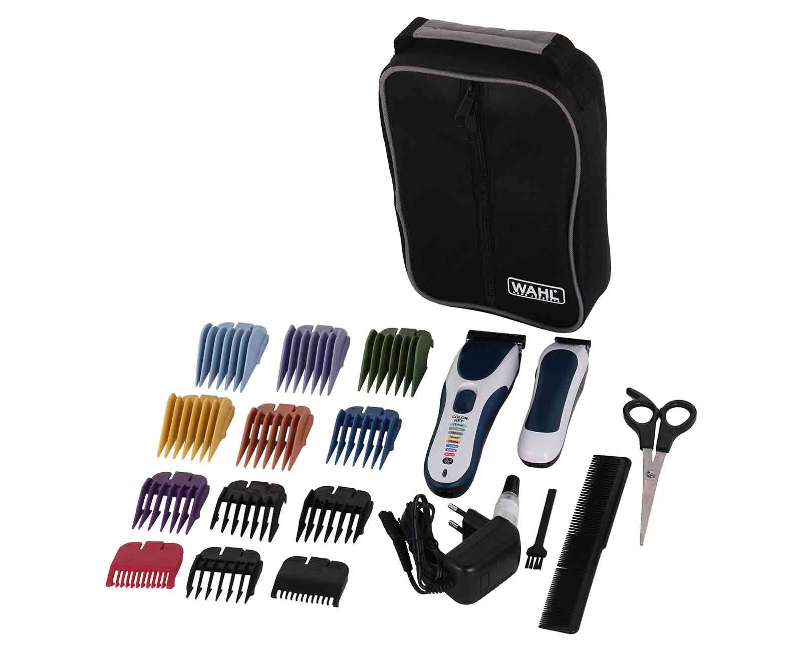 Машинка для стрижки Wahl Color Pro Cordless, синий/серый