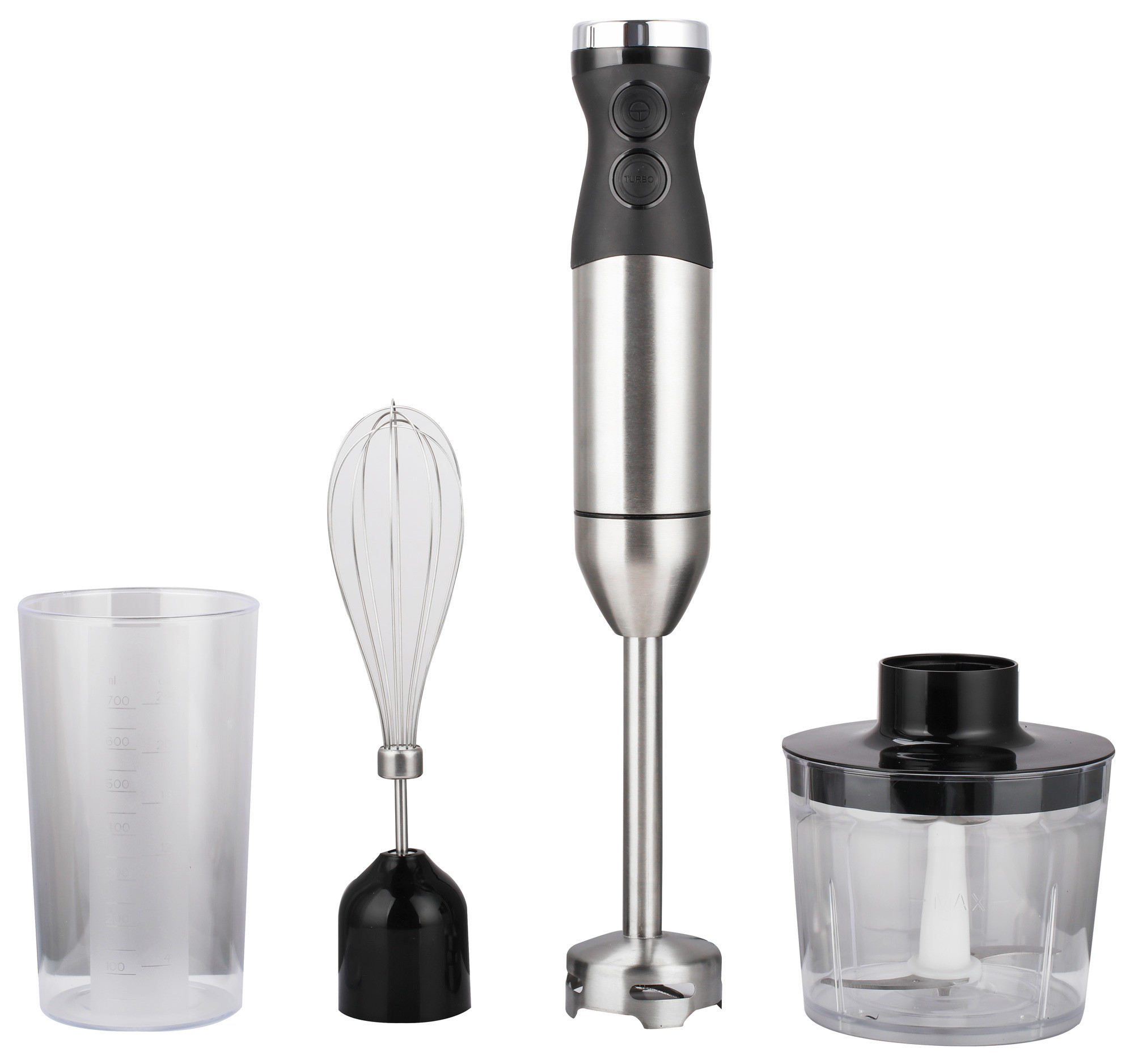 Блендер погружной Hyundai HYB-H3824 серебристый/черный