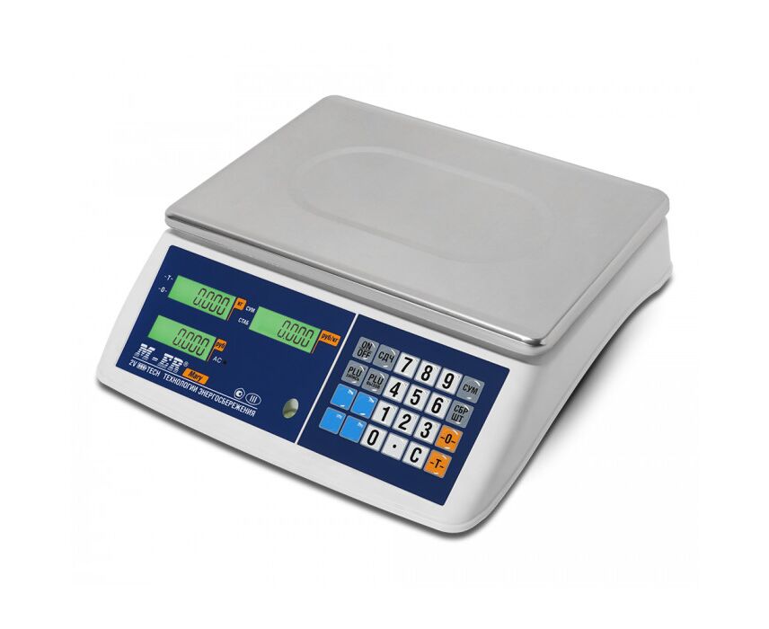 Торговые настольные весы MERTECH M-ER 223 AC-15.2 Mary LCD (3621), белые, 15кг