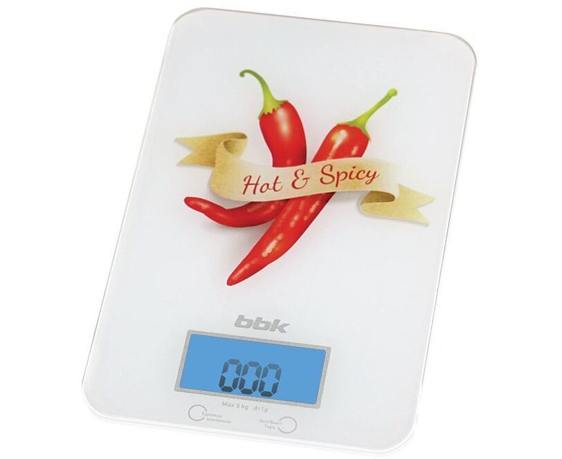 Весы кухонные электронные BBK KS106 G белый/красный