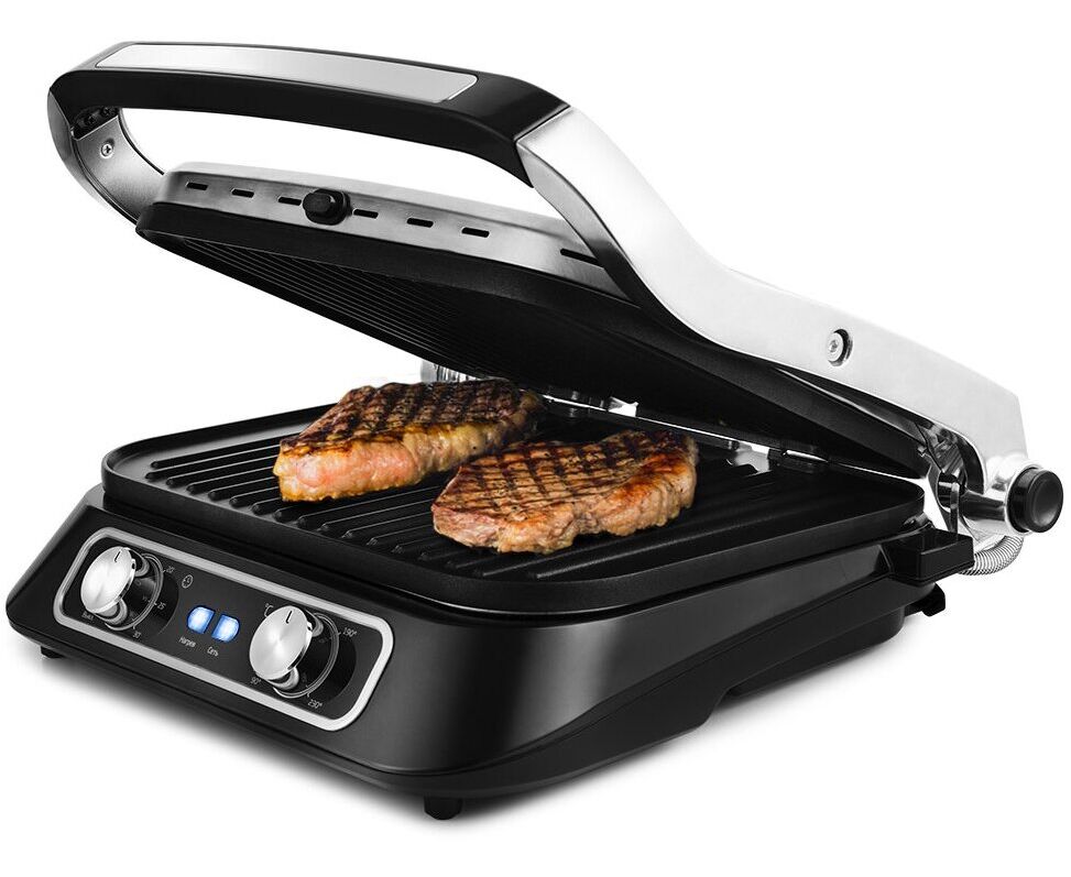 Гриль Kitfort KT-1652 2.1к Вт серебристый/черный