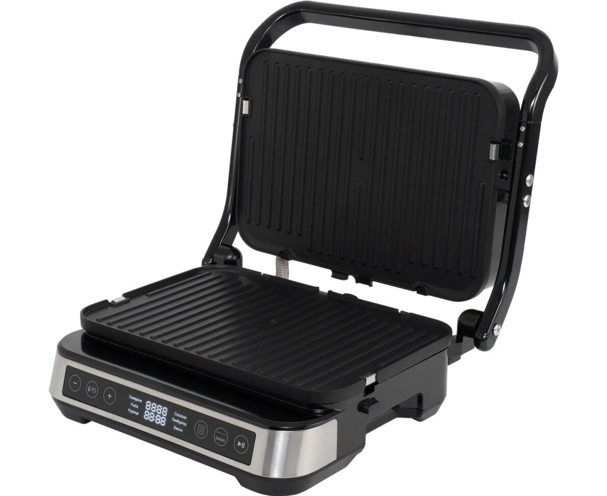 Электрогриль Hyundai HYG-5020 серебристый/черный