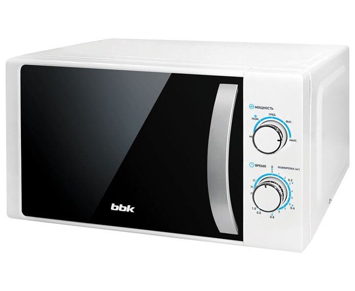 Микроволновая Печь BBK 20 MWS-711 M/WS белый/серебро 20 литров, механическое управление, 700 Вт