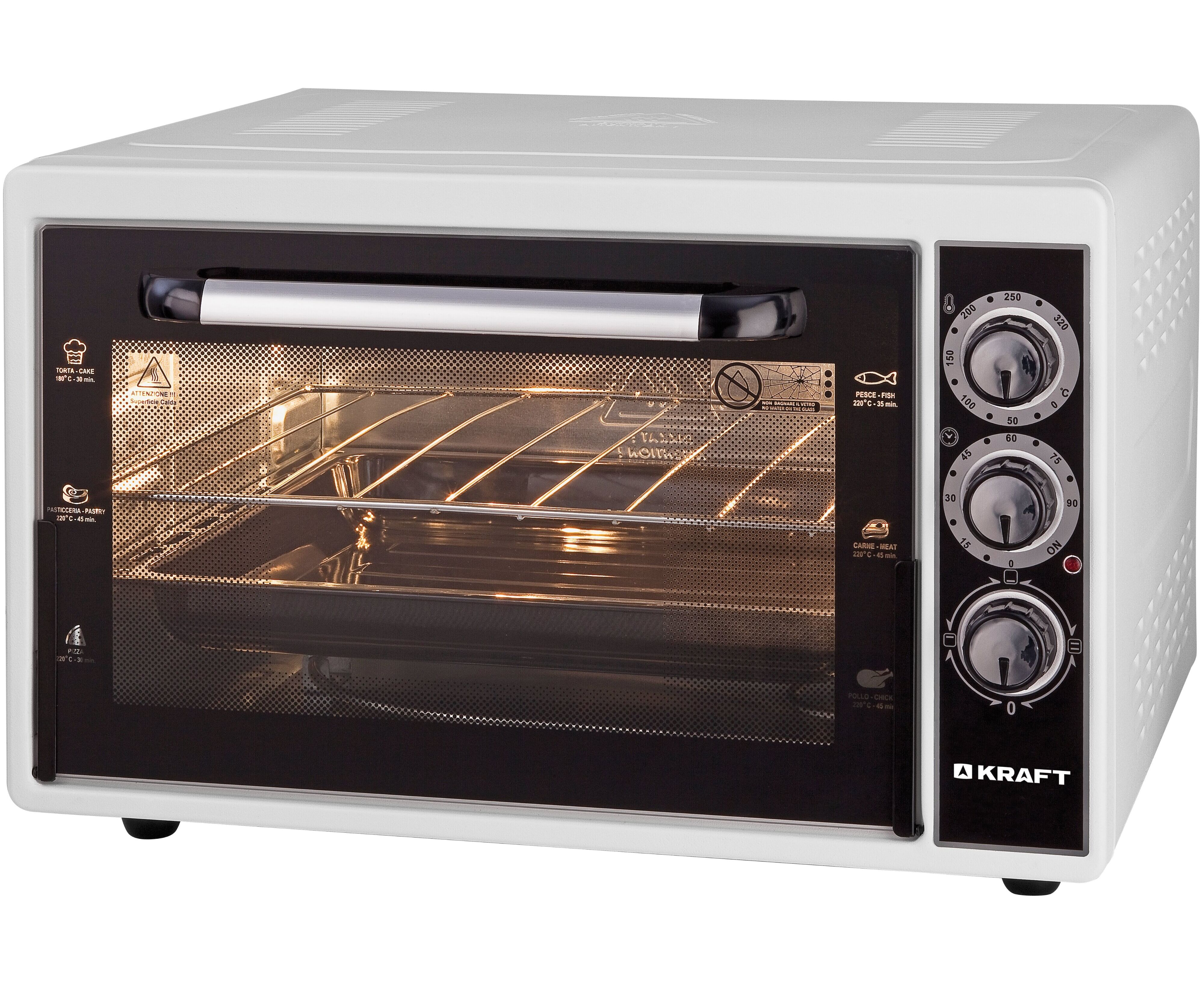 Мини-печь Kraft KF-MO3801 W 38 л, белый