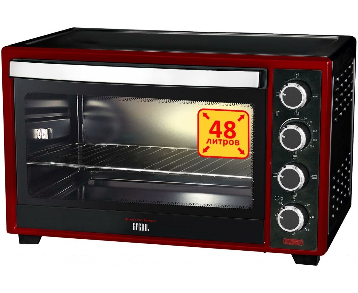 Мини-печь GF Gril GFO-48 BR красный/черный