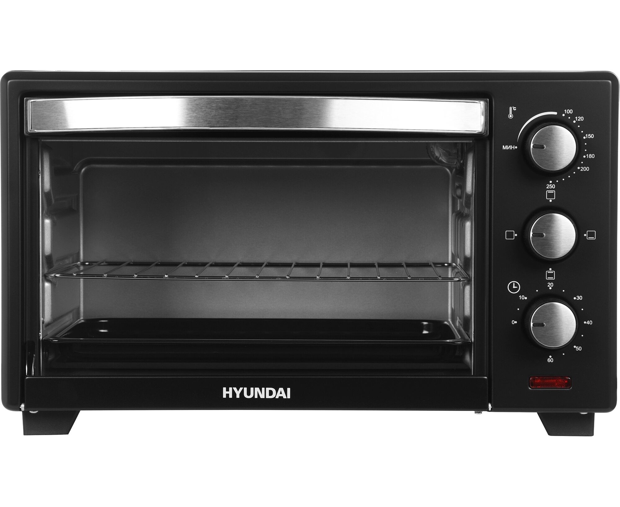 Мини-печь Hyundai MIO-HY090 20л. 1380 Вт черный