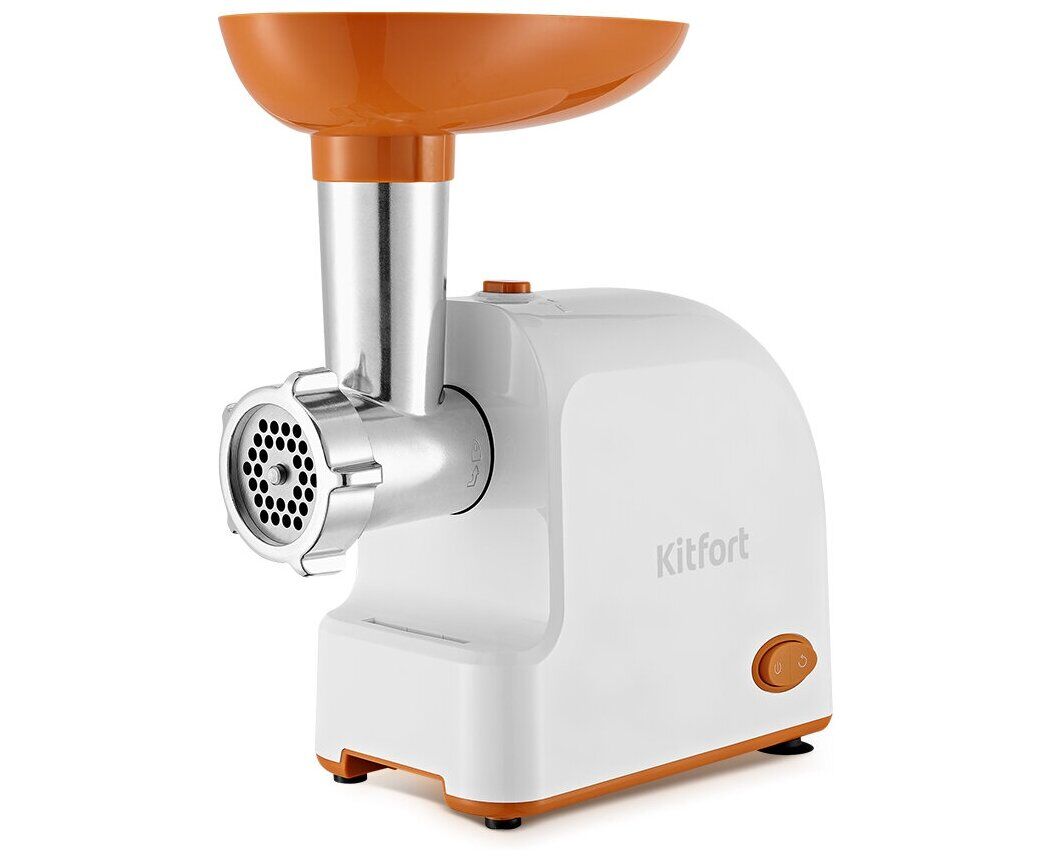 Мясорубка Kitfort КТ-2113-1 белый/оранжевый