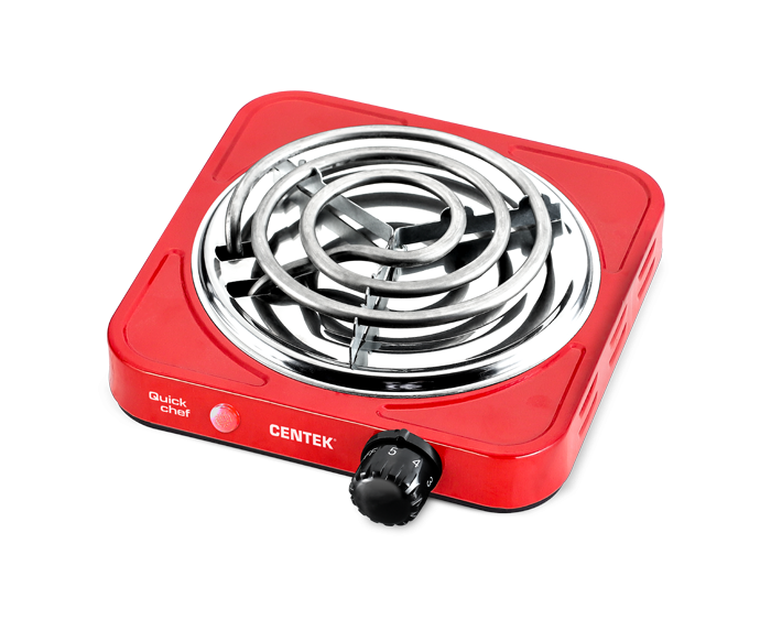 Плитка электрическая Centek CT-1508 (Red) 1конфорка ТЭН 140мм, 1000 Вт, индикатор работы