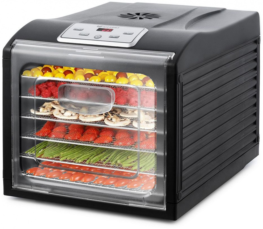 Сушка для фруктов и овощей Kitfort КТ-1906 18под. 500 Вт черный