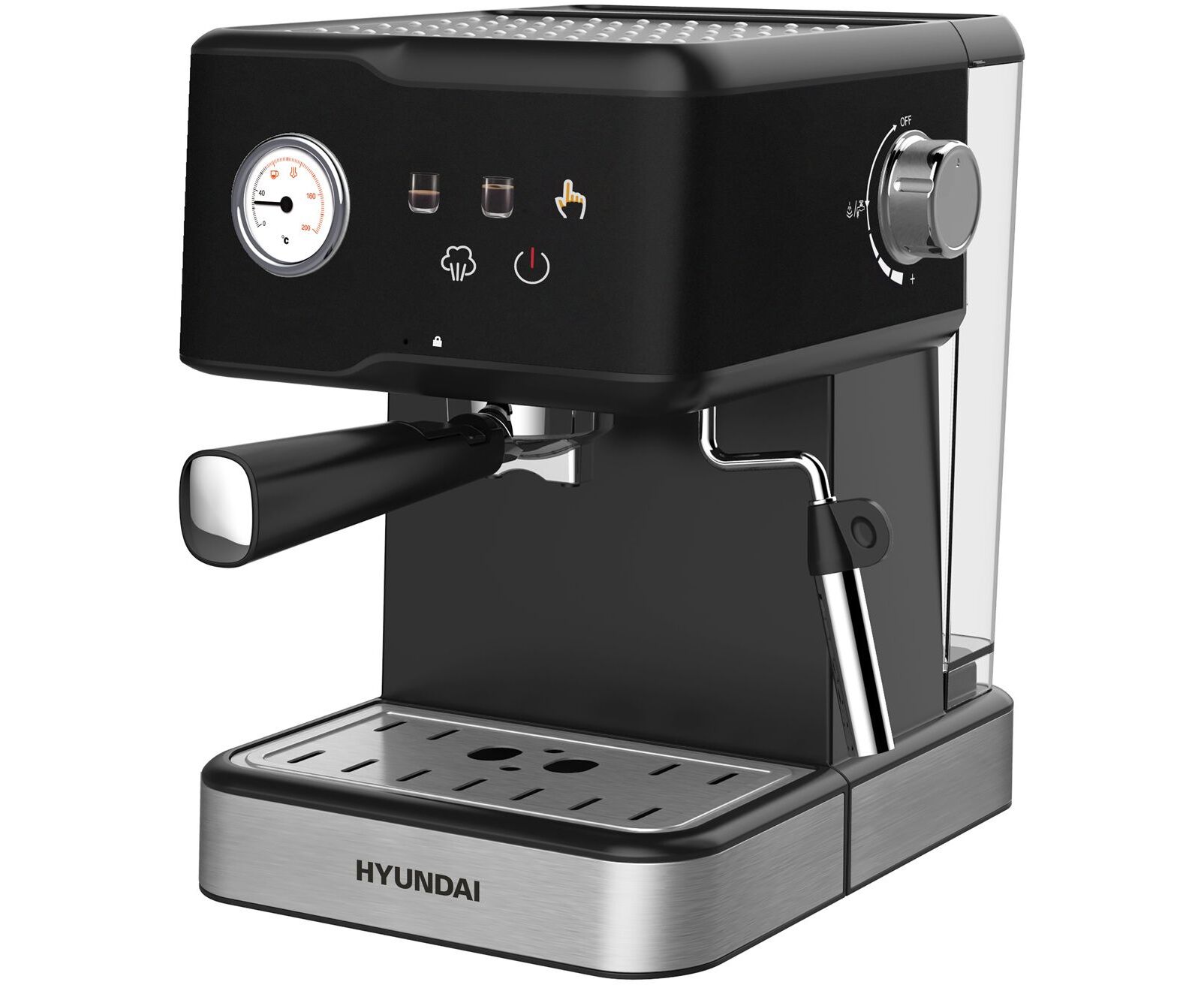 Кофеварка рожковая Hyundai HEM-4204 черный