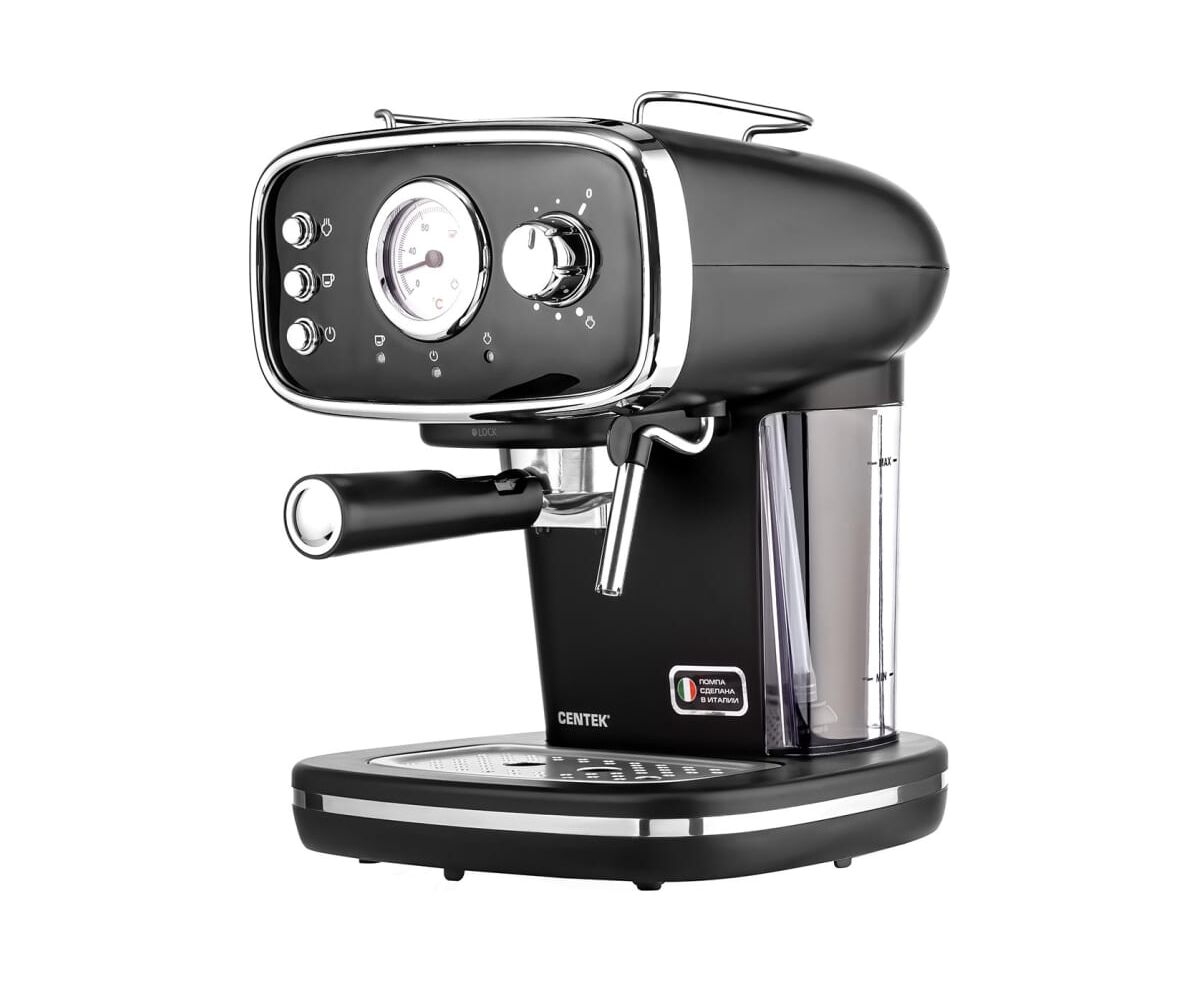 Кофеварка Centek CT-1171 эспрессо 20 Бар + капучино + латте, 1500 мл, 1200 Вт, LED кнопки