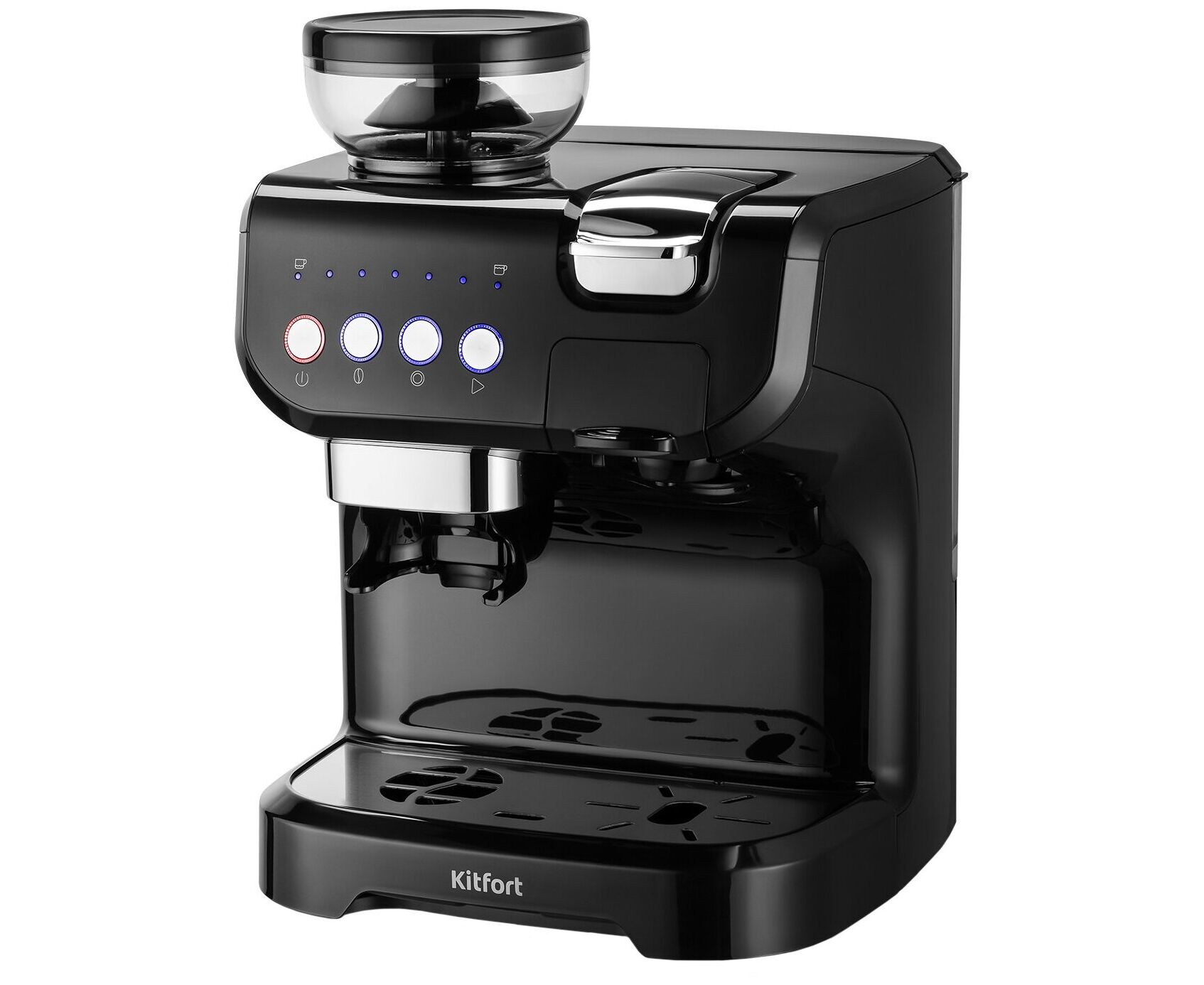 Кофеварка Kitfort КТ-7107 черный/серебристый