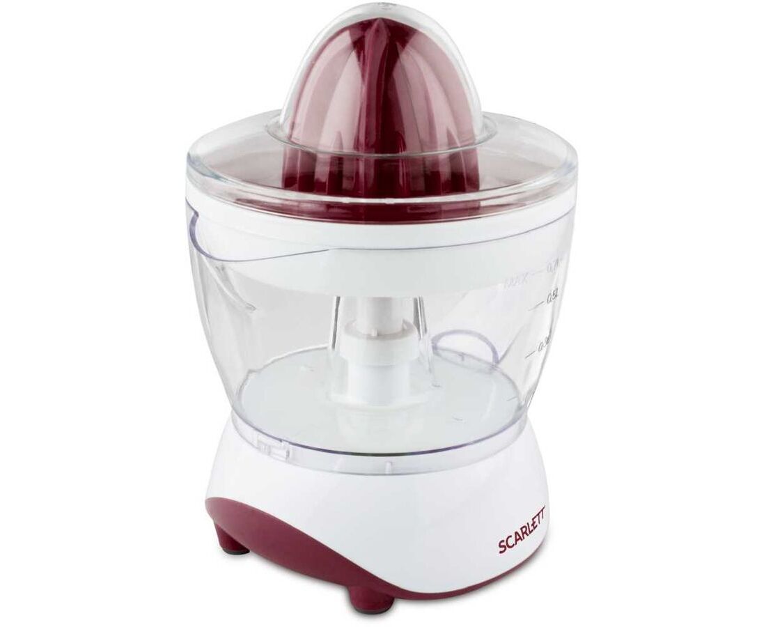 Соковыжималка цитрусовая Scarlett SC-JE50 C06 белый/коричневый