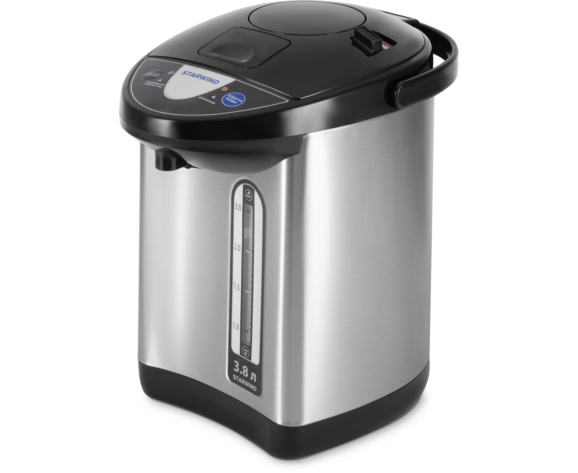 Термопот Starwind STP3822 3.8л. черный/серебристый