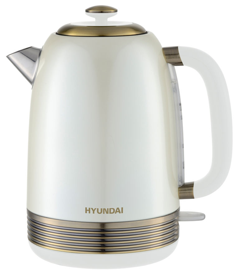 Чайник Hyundai HYK-S4500 1.7л. жемчужный/золотистый