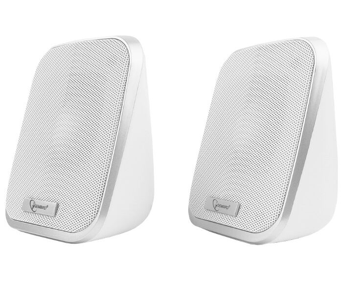 Gembird SPK-100-W, белый, 6 Вт, регулятор громкости, USB-питание