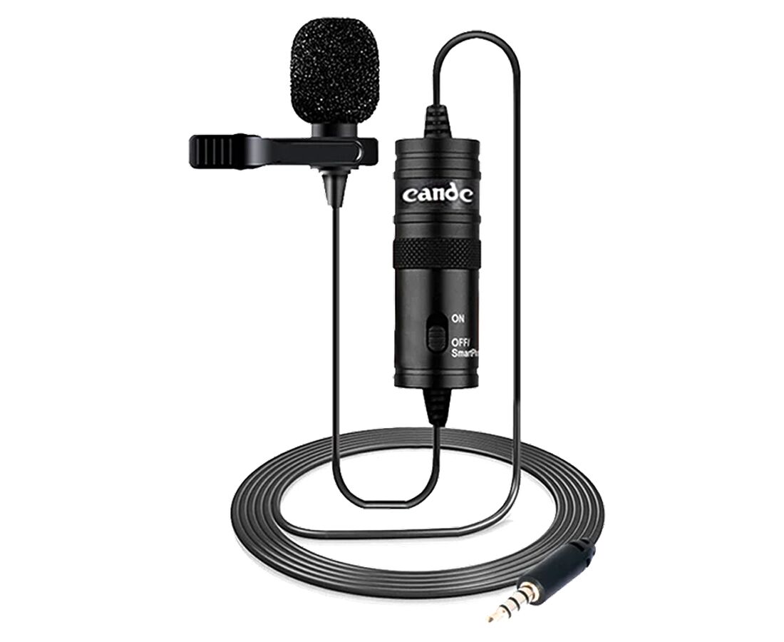 Микрофон CANDC DC-C1, петличный, Jack 3.5mm, черный