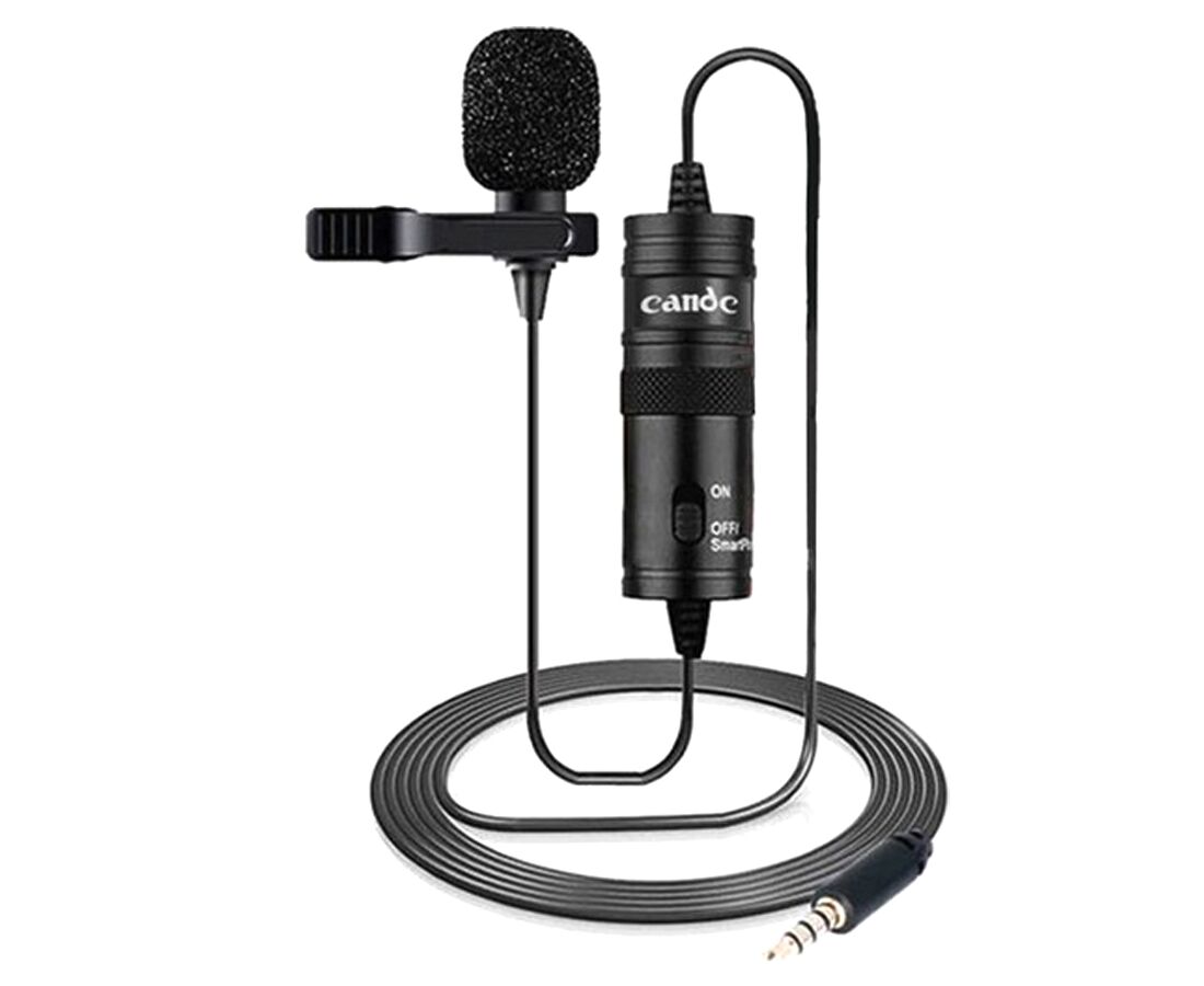 Микрофон CANDC DC-C1 Pro, петличный, Jack 3.5mm, 6 м, черный, электронный конденсатор