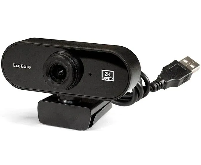 Web камера Exe Gate Stream C940 2 K (EX299091 RUS) 5 Мп, 2560x1440, 30fps, H.264, ручной фокус, 4-линзовый объектив (стекло), микрофон с шумоподавлением