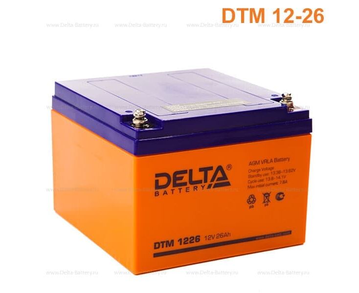 Батарея для ИБП Delta DTM 1226 12 В 26 Ач
