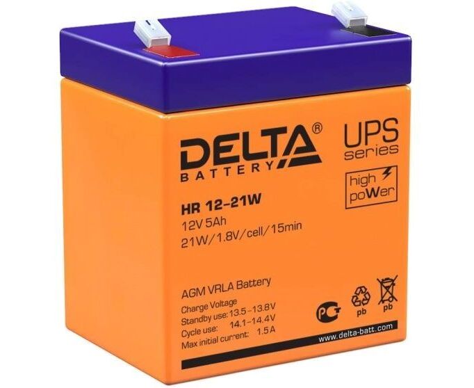 Батарея для ИБП Delta HR 12-21 W 12 В 5 Ач