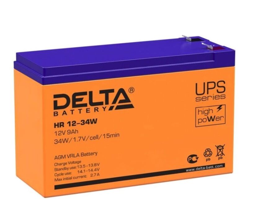 Батарея для ИБП Delta HR 12-34 W 12 В 9 Ач