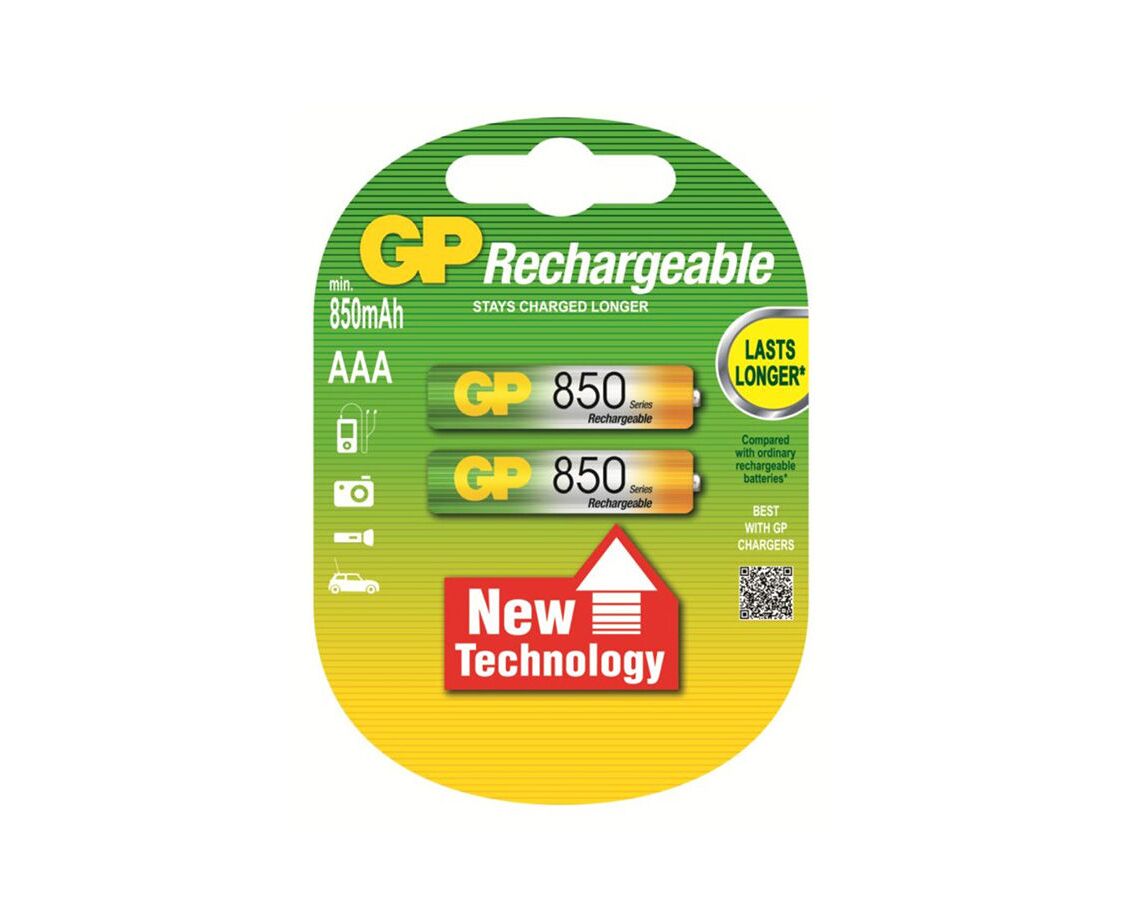 Аккумулятор "GP R03 Ni-Mh" ( 850 m Ah) (2/20) 2шт-блистер