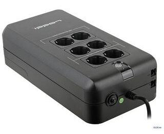 ИБП Ippon Back Verso 800 Euro, резервный, 800 ВА / 420 Вт, количество выходных разъемов: 6 (4 с питанием от батареи), защита телефонной линии