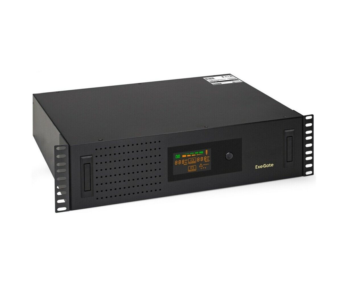 ИБП Exe Gate Server RM UNL-3000.LCD.AVR.2 SH.3 C13.USB.3 U (EX293852 RUS) 3000 VA/1800 W Black